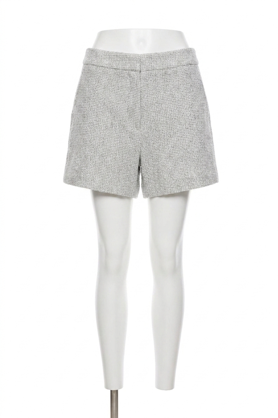 NEW ANINE BING kam shorts in ivory and black monogram